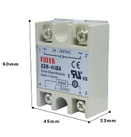 RELÉ DE ESTADO SÓLIDO FOTEK 25A AC-AC